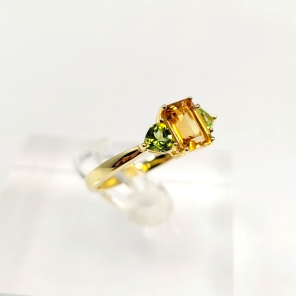14k Filled Citrine & Peridot Ring - Picture 4 of 12